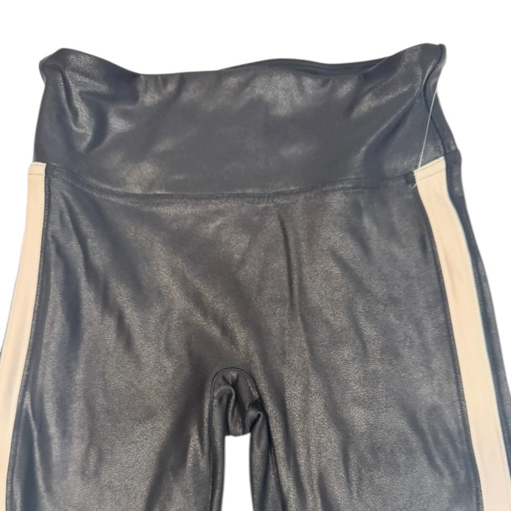 NWOT Spanx Faux Leather Track Stripe Leggings XS - Picture 5 of 9